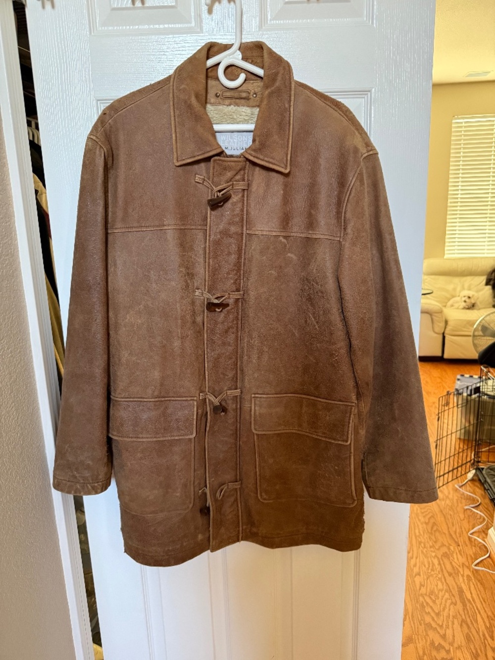 Vintage Wilson's Leather Duffle Coat